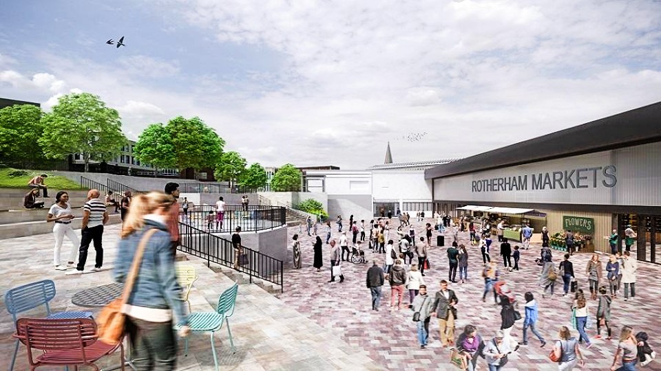 The new proposed terrace at Rotherham Market